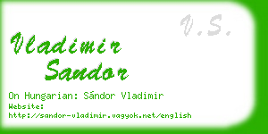 vladimir sandor business card