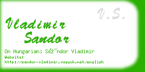 vladimir sandor business card